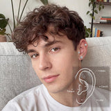 EIoways Moissanite Stud Earrings, D Color VVS1, Sterling Silver, Push Back, 3-7mm, for Women and Men (Round Silver, 4mm-0.48CTW)