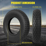 NING SHUO 4.80/4.00-8 Tire and Inner Tube, Premium Rubber Wheelbarrow Replacement Parts for Hand Truck Lawn Mower Dollies Wagon Dolly Trailers Go Kart 2 Pack