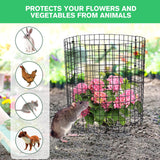Mwellewm 15Pcs Plant Protectors from Animals Metal Plant Cages for Outdoor Plants Plant Cage & Supports Keep Animal Out Garden Wire Mesh Protection from Rabbit Chicken Squirrel Tree Flower
