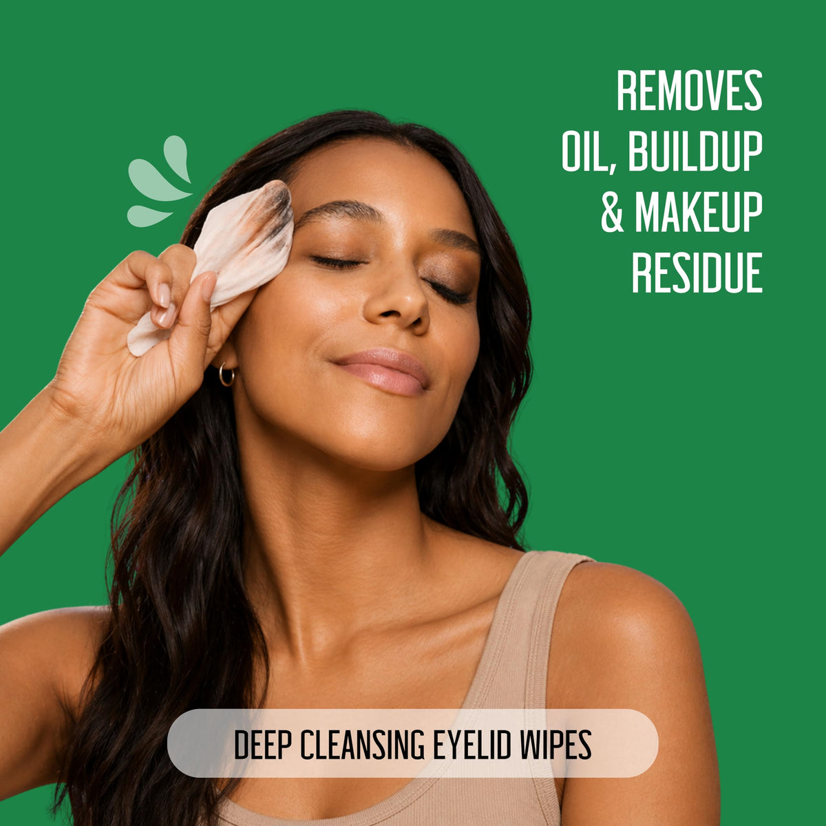 PURELID 100PCs Tea Tree Eyelid Wipes – Cleaning Eye Wipes for People with Dry Eyes & Allergies – Gentle Eyelid Cleanser with Hyaluronic Acid, Chamomile and Aloe – Individually Wrapped & Biodegradable