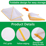 2 Pcs Garden Row Accelerator Plants Cover, 32" x 13" x 14" Foldable Raised Garden Beds Vegetable Rows Plant Protector, Plant Net Cage Guard Greenhouse Cover for Protect Vegetable Fruit from Animal