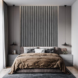 Yun-aeon Natural Wood Peel and Stick Wallpaper Grey Wood Slats - 17.3"x 300" Self-Adhesive Waterproof Vinyl Removable Wall Paper for Wall Decor Bedroom