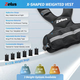 ZELUS Weighted Vest for Men and Women | 4-10lb/11-20lb/20-32lb Vest with 6 Ironsand Weights for Home Workouts | Adjustable Body Weight Vest Exercise Set for Cardio and Strength Training (20-32 lb.)