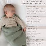 Baby Book Keepsake - Simple Baby Milestone Book for Boy or Girl - Baby Journal & Pregnancy Memory Book - Monthly Milestone Record Baby Books for Baby Shower - Modern Gender Neutral Style Gift for Moms
