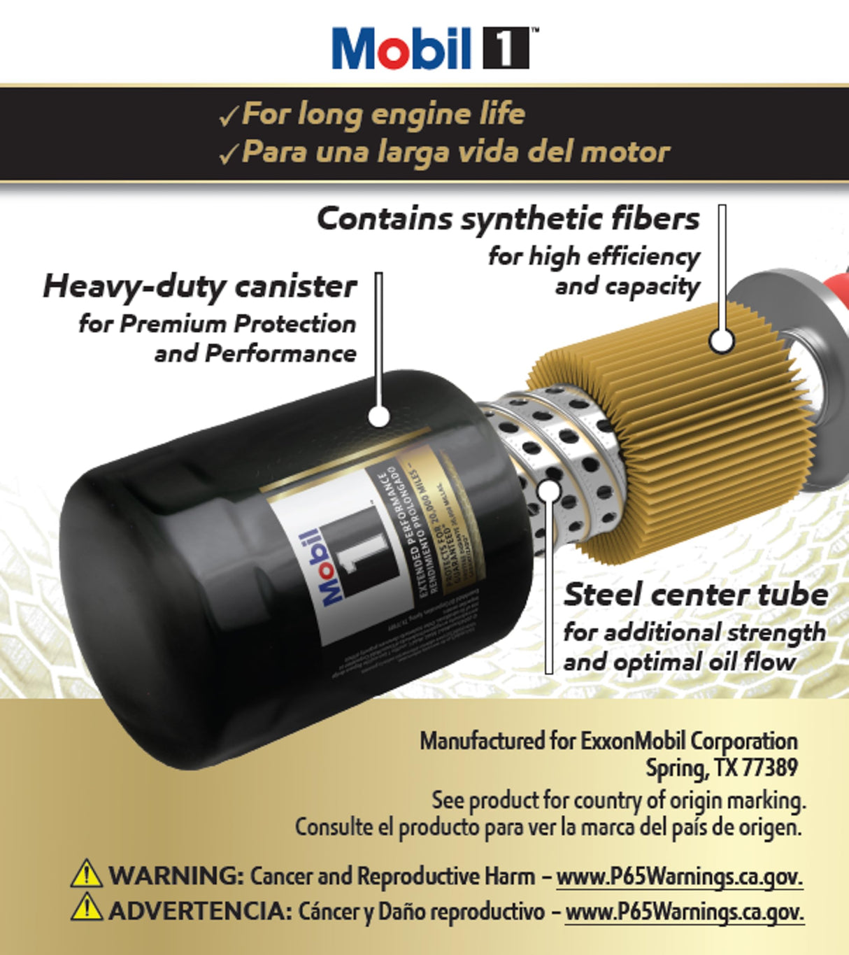 Mobil 1 M1-108A Extended Performance Oil Filter, Pack of 2