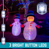 Hiboom 2 Pack Replacement Inflatable Fan Blower, 0.5A Output Air Blower for Inflatable with 3 LED, Air Blow Replacement for Halloween Christmas Yard Blow Up Decor