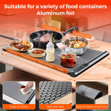 Warming Mat for Food | Max Temp 248℉,Fast Full-Surface Food Warmer with 8-Level Adjustable and Timer,Roll-Up & Portable Silicone Food Heating Pad with Child Lock,Electric Warming Tray for Buffet Party