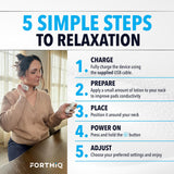 FORTHiQ Neck TENS Machine with Heat, Electric Neck Massager for Pain Relief, 15 Levels Deep Tissue Massage, Portable and Soothing, FSA or HSA Eligible