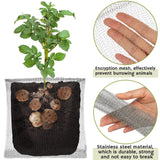 Shimeyao 26 Pcs Root Guard Gopher Baskets Plant Wire Baskets Stainless Steel Plant Wire Speed Mesh Vole Gopher Proof Animal Cages for Root Vegetables Protection, 1 Gallon, 3 and 5 Gallon