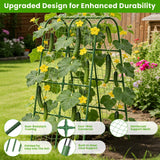Cucumber Trellis for Raised Bed, U-Shape Garden Trellis for Climbing Plants Outdoor, Metal Arch Vegetables Trellis, Plant Support for Grape Vine Beans Squash Peas Flower