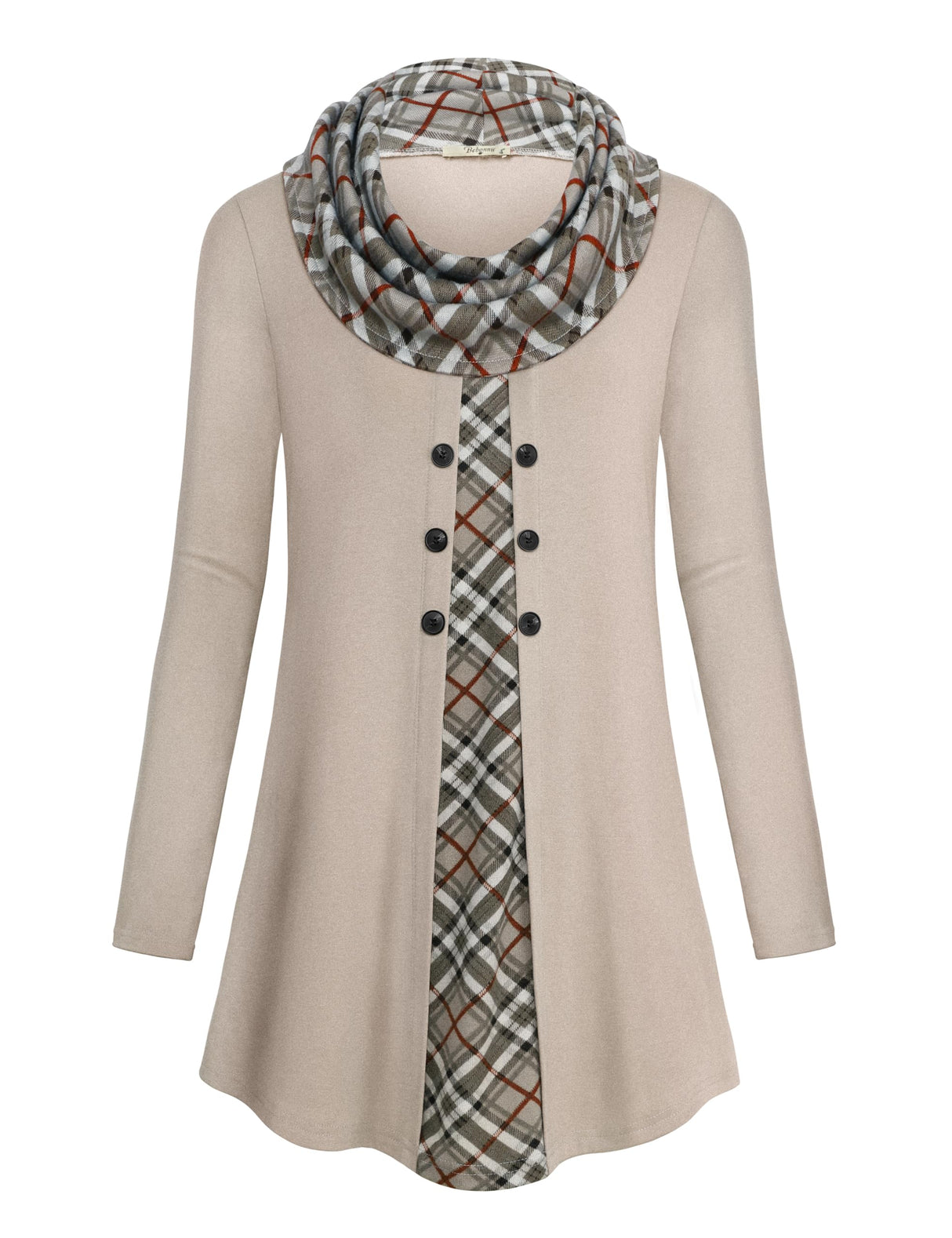 Bebonnie Womens Fall Fashion 2024,Thanksgiving Outfits Woman Fall Tops for Women Long Sleeve Cowl Neck Winter Clothes Tunic Tops Christmas Sweaters for Women 2024 Silver Birch M