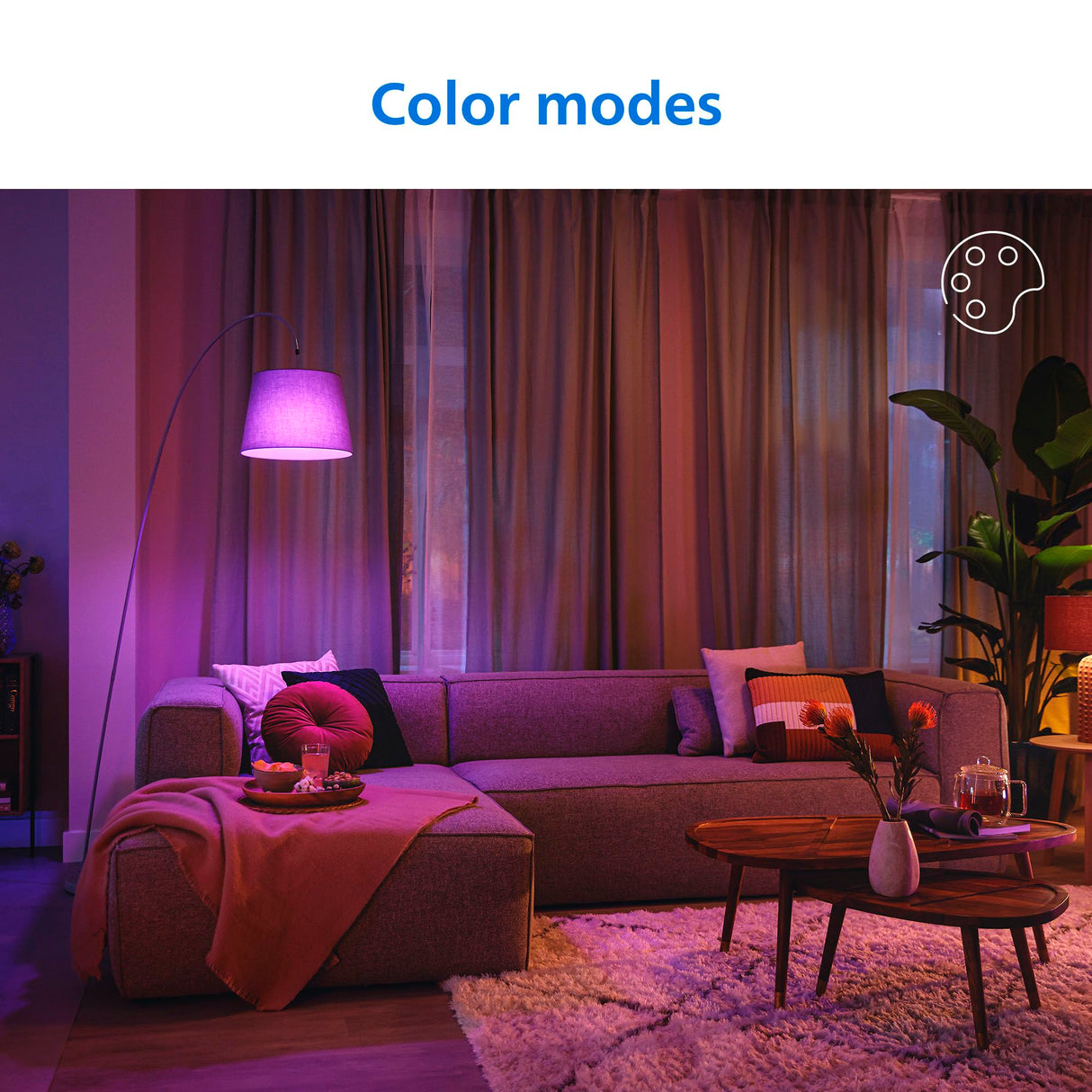Philips Smart Lighting Connected Light Bulbs, 2-Pack, Color A19 60W 800LM E26 Indoor LED Lights, Smart Bulbs with Motion Detection, Control with Voice or App