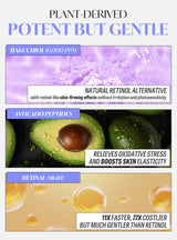 HERBLOOM Retinal Night Care Eye Cream | Bakuchiol Dual Vita with Tinted Day Concealer | Korean EyeCream for Dark Circles Fine Lines 0.54 Fl Oz