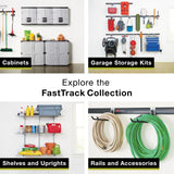 Rubbermaid 15-Piece FastTrack Garage Wall-Mounted Storage Kit, 4 Rails and 11 Hooks, for Home/House/Tool/Sports/Equipment/Utility Purposes