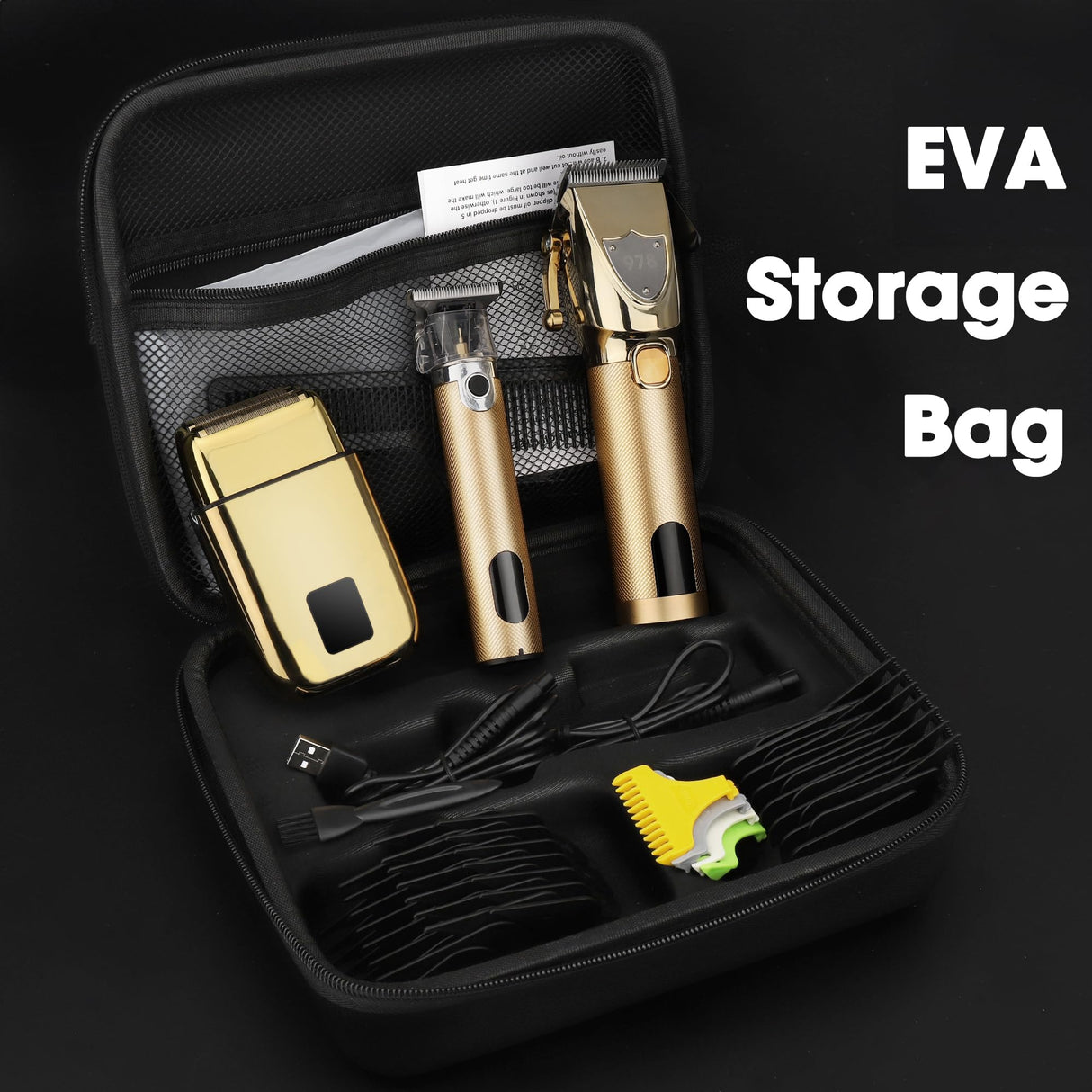 Lanumi Professional Hair Clippers Trimmer for Men Electric Razor Shavers/Beard Trimmer/Rechargeable Clippers and Trimmers Beard Trimmer Barber Kit with Travel Case Clippers for Hair Cutting Gifts