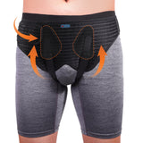 ENLUNTRA Hernia Belts for Men， Adjustable Inguinal Hernia Support Belt for Men & Women with 4 Compression Pads，Hernia Support Truss for Single/Double Inguinal （black-M）