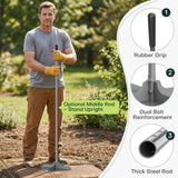 ARPEAK 10"×10" Steel Hand Tamper, 48" Adjustable Handle Manual Soil Compactor & Dirt Tamper Tool for Landscaping, Yard, Gravel, Asphalt, Driveway, Garden, Ground Leveling