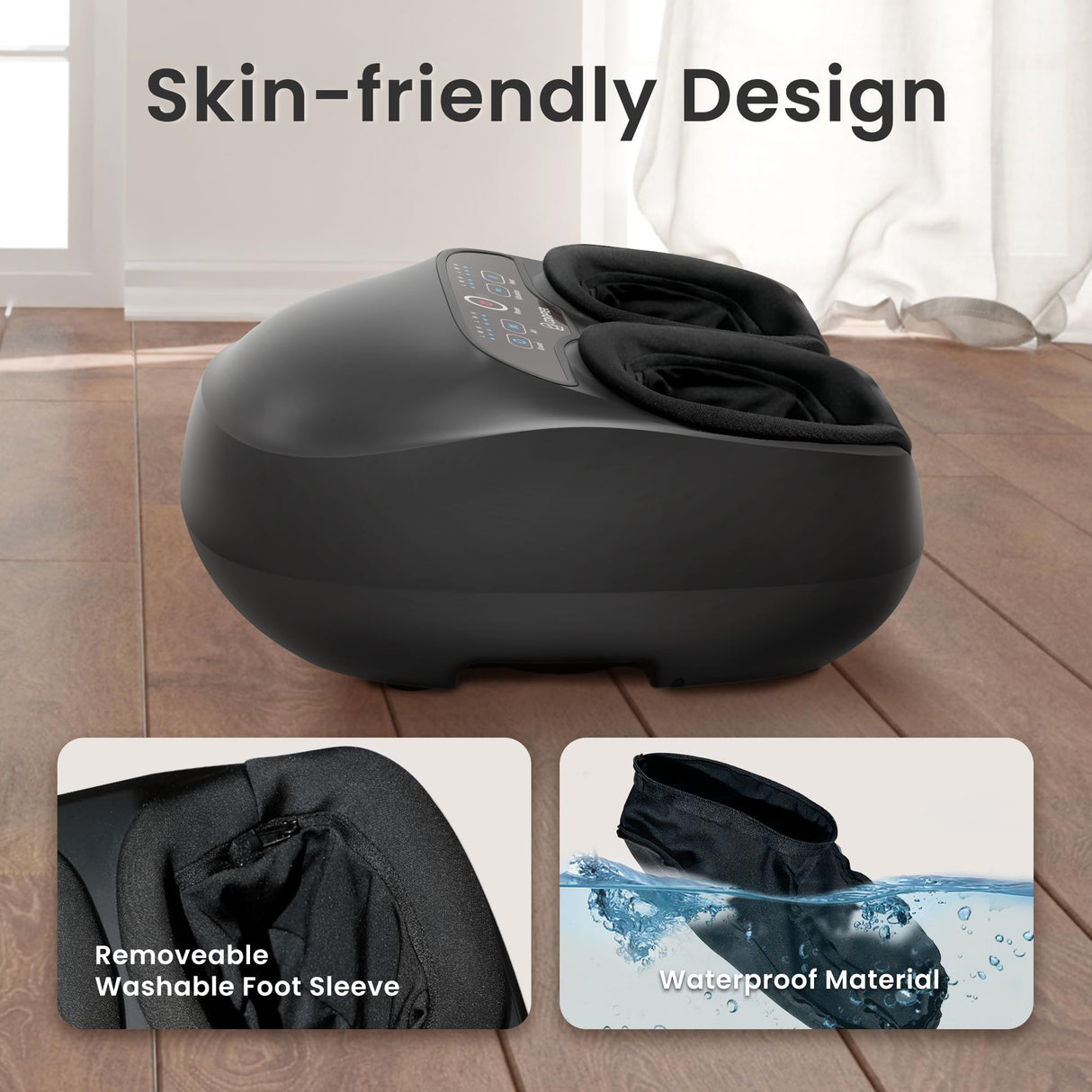 COMFIER Shiatsu Foot Massager with Heat,Feet Massager Machine for Plantar Fasciitis Neuropathy, Gifts for Him/Her, Remote Control,Pause Function,UP to Men Size 13, Foot Massage