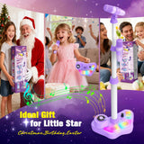 Stand Karaoke Machine for Kids, Christmas Singing Toys Gifts for 3 4 5 6 7 8 Year Old Girls Boys, Rechargeable Kid Microphone Bluetooth Speaker with 2 Mic for Girl Age 4-6 Toddler Birthday Party Toy