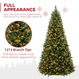 Hykolity 7 ft Prelit Artificial Christmas Tree with 300 Warm White LEDs