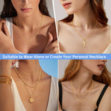 Jewlpire 14K Gold Plated Chain Necklace for Women, 2MM Rope Chains 14K Gold Plated Chain for Women Sturdy & Comfortable Womens Chains Necklace, 20 Inch