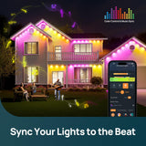 Linkind Permanent Outdoor Lights HP5,Smart AI RGBTW 100ft Christmas Lights, 85 Scenes Modes for Daily Holiday Halloween Decorations,IP67 Waterproof, Compatible with Alexa,Google Assistant