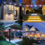 HYH American Flag Lights Outdoor Solar String Lights with 420 Super Bright LED Waterproof Flag Net Light of The United States for Yard,Garden,Festival,Holiday,4th of July,Independence Day Decoration