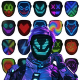ORWINE LED Mask, Light Up Mask with Gesture Sensing, Unisex LED Lighted Face Transforming Masks for Festival Dj Cosplay Halloween Costume Masquerade Parties Christmas Gifts for Kids
