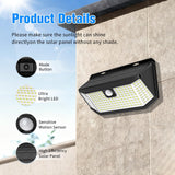 Aootek Solar Lights Outdoor 182 LEDs 2500Lm Solar Motion Sensor Lights IP65 Waterpro of with Wide Anglefor Patio Garden Garage Yard Front Door(2pack)