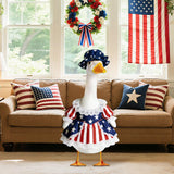 Fuzzivator 4th of July Porch Goose Outfits Patriotic Goose Outfit Memorial Day Porch Goose Outfit for 23" Geese Independence Day Summer Outdoor Patio Yard Lawn Garden