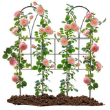 2 Pack 45" Metal Garden Trellis for Climbing Plants, Adjustable Angles