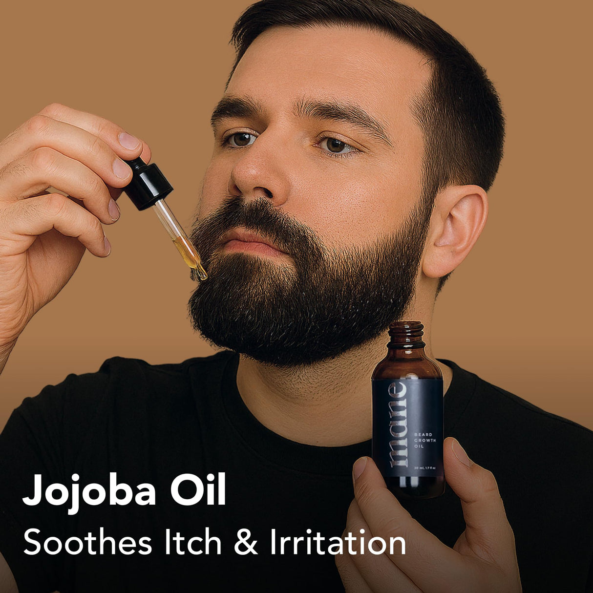 Beard Growth Oil for Men (30ml) Activate Hair Roots for Fuller & Thicker Beard, Mustache Grow Oil - Facial Hair Growth for Men