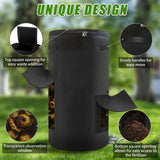 Atvkov Compost Bin Outdoor with Handles Observation Windows, 34 Gallon