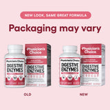3 Pack Physician's CHOICE Digestive Enzymes - Multi Enzymes, Organic Prebiotics & Probiotics for Digestive Health & Gut Health - Meal Time Discomfort Relief & Bloating - Dual Action Approach - 60 CT