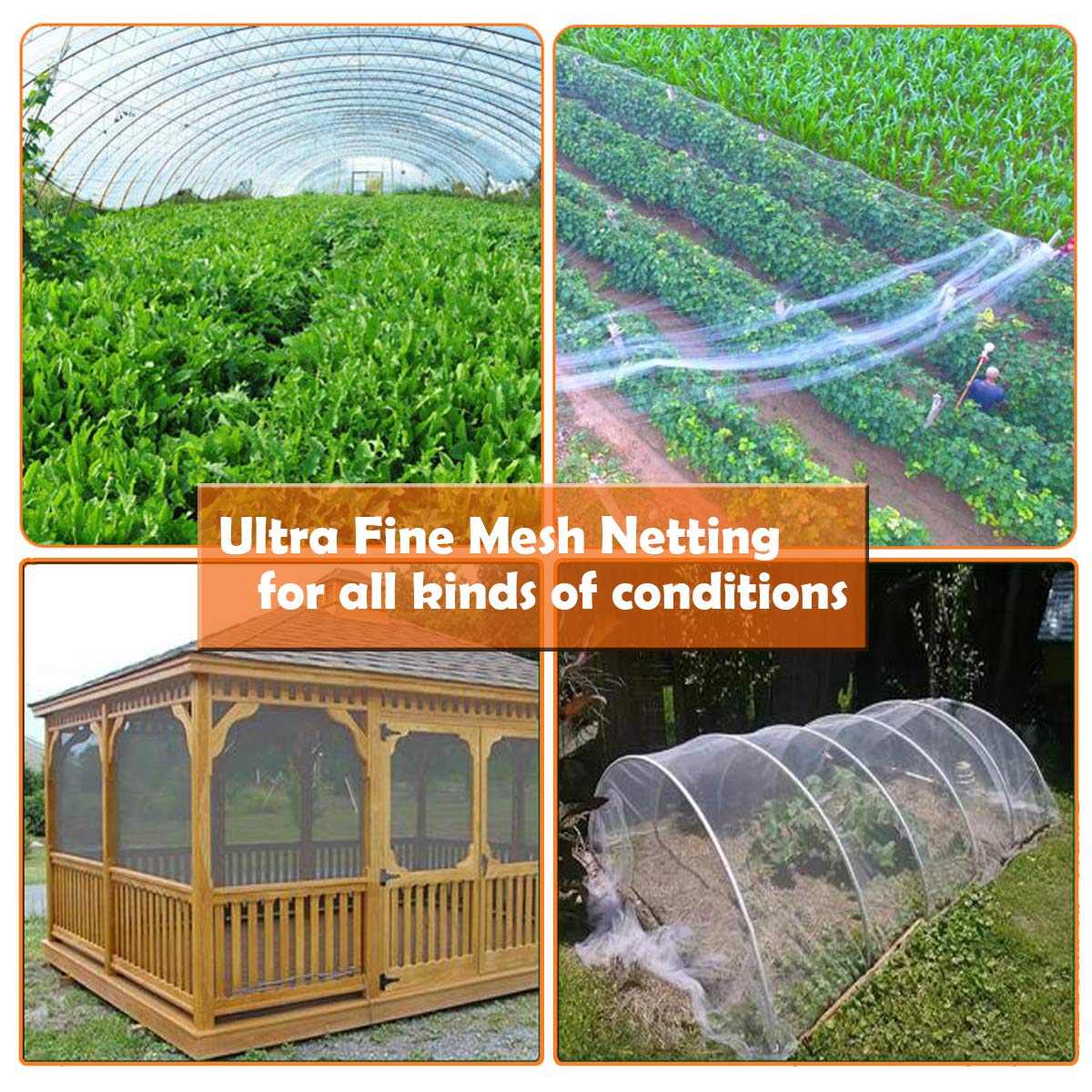 Garden Netting, Plant Covers 10x33Ft Net Ultra Fine Mesh Protection Netting for Vegetable Plants Fruits Flowers Crops Greenhouse Row Cover Raised Bed Barrier Screen Protection Net Cover (10x33ft)