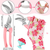 10 Pcs Rose Thorn Stripper Tool Florist Supplies Floral Tape Rose Thorn Remover Flower Bouquet Accessories Garden Remover Floral Gloves Tape Stripper Kit Gift for Women Mother(Pink,Flower)
