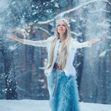 Suncalla Christmas Halloween Queen Crown Winter Snowflake Crystal Headband for Halloween Crowns Bride Women Quinceanera Headpieces Prom Party Princess Dress up Costume Hair Accessories