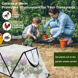 2Pack Garden Row Accelerator Plants Cover, Foldable Raised Garden Bed Cover with Zipper Door Waterproof Small Greenhouse Plant Cage Guard Protector for Vegetable Flower Fruits from Animals,31×13×14In