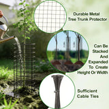 Augshy 10-Pack Tree Trunk Protectors, 17 × 13 Inch Expandable Metal Guard