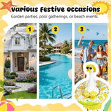 DORONAN Bikini Porch Goose Outfits, 23" Goose Statue Bikini Lemon Costume Summer Porch Goose Outfits, Durable Hawaiian Goose Clothes with Sunglasses and Swim Ring, Outdoor Yard Patio Garden Decor