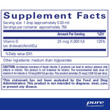 Pure Encapsulations Vitamin D3 Liquid | Supplement to Support Bone, Breast, Cardiovascular, Colon, and Immune Health* | 0.75 fl. oz.