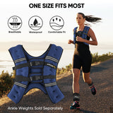 APEXUP Weighted Vest with 5lbs/10lbs/15lbs/20lbs/25lbs/30lbs Weights and Reflective Stripe, Weight Vest Men Women for Workout, Strength Training, Running (Blue, 30lbs)