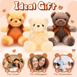 HyDren 24 Pcs Operation Christmas Bear Stuffed Animal Plush Gift Bulk 12 Inches Soft Toys for Kids Christmas Charity Donation, Holiday Party Favors & Classroom Gifts(Colorful)