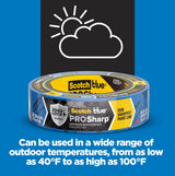 ScotchBlue PROSharp Painter's Tape 2 Inch Wide (1.88 in x 60 yd) 3 Rolls Blue Tape Protects Surfaces and Removes Easily, Edge-Lock Tape for Indoor and Outdoor Use (2093+-48AC3)