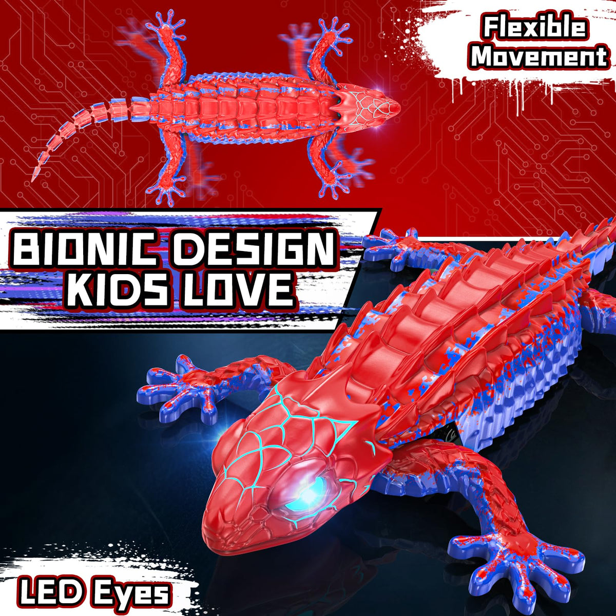 Loueouv RC Wall Climbing Gecko, Rechargeable Remote Control Robot for Kids