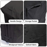 Cooler Cart Cover Waterproof, Universal Patio Cooler Cover for 80-100 Qt Patio Rolling Ice Chest Cart, 600D Oxford Fabric UV-Resistant Outdoor Bar Cart Covers (Black)