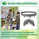 YIGMAW 2026 New Edging for Landscaping - Garden Edging Border-4 in Tall-Plastic Stone Effect for DIY Landscape,Lawn&Flower Bed (Gray, 40 Pcs)
