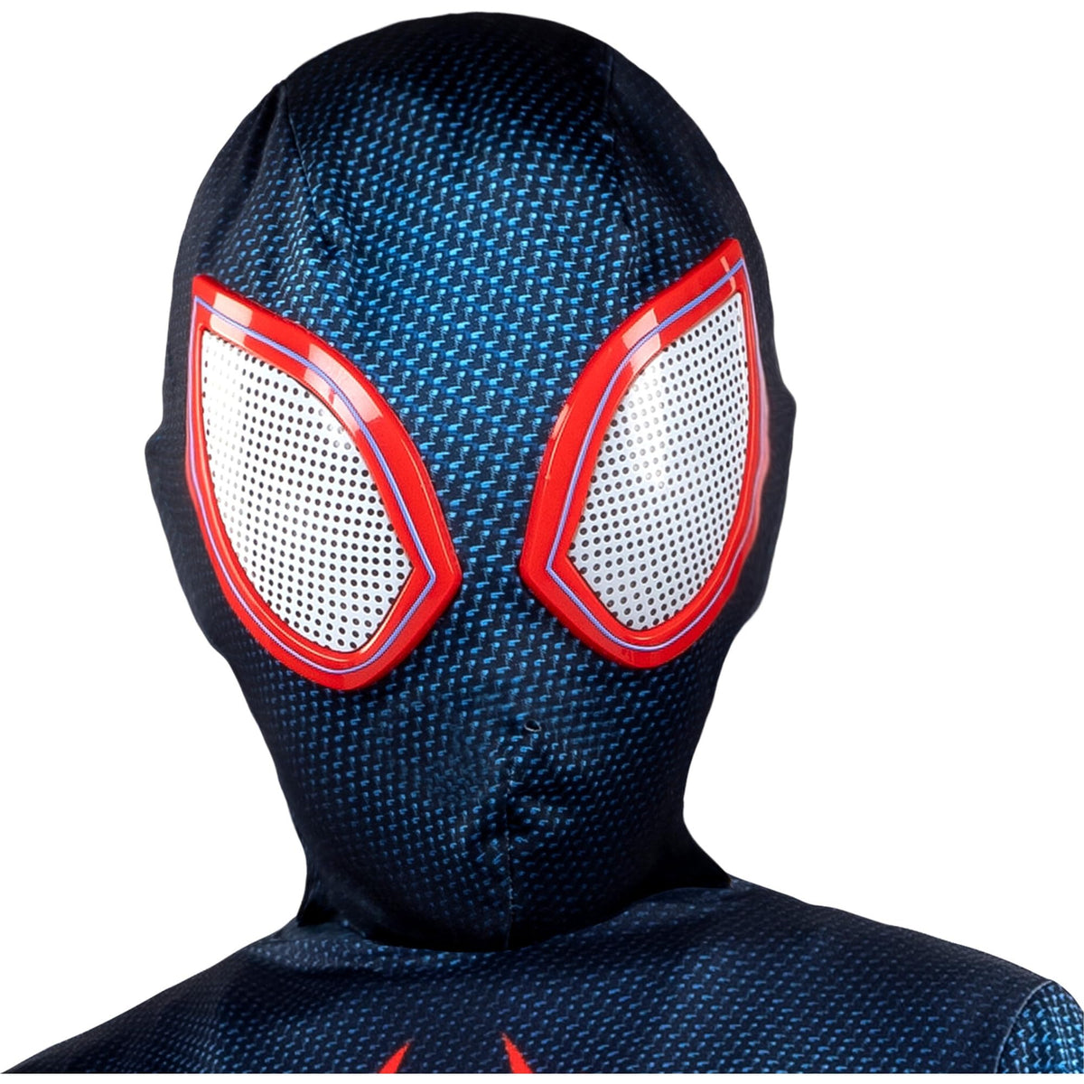 Marvel Miles Morales: Spider-Man Official Youth Deluxe Zentai Costume - Stretch Spandex with Hidden Zippers, Wrist Slits (S) Multi