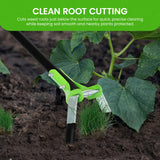 Garden Guru Action Stirrup Hoe Garden Tool, 17.5-Inch Long, with Ergonomic Handle – Rust Resistant Heavy Duty Steel Loop Hoe for Weeding, Planting, Sowing Seeds, Making Furrows & Soil Cultivation