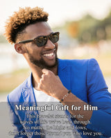 Tarsus Inspirational Bracelets for Men Gifts - Encouragement Gifts for Sobriety, Thinking of You, Feel Better, Motivational, Get Well, Greif, Anxiety Relief Items
